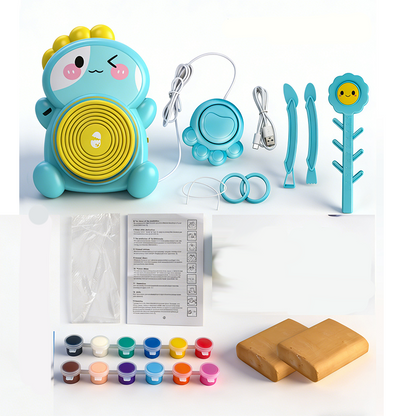 🎨 50% RABATT! 🏺✨Elektrisches Töpferscheiben-Bastelset für Kinder – Kreatives Bastelvergnügen zu Hause