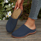 Damen Perforierte Slip-On Plateau-Mules