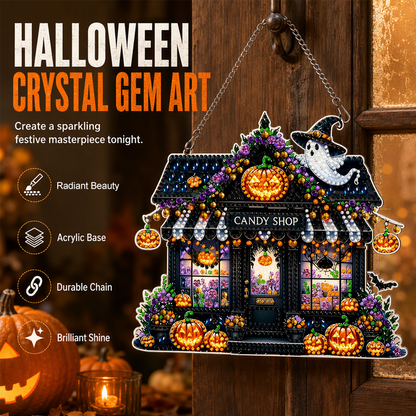 Halloween DIY Glitzer-Kunst-Hängeornament-Set