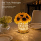 🌻💡 Echt wirkende Sonnenblume Nachttischlampe – Mit warmem Ambiente-Licht & stufenloser Dimmbarkeit für Wohn- & Schlafzimmer