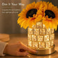 🌻💡 Echt wirkende Sonnenblume Nachttischlampe – Mit warmem Ambiente-Licht & stufenloser Dimmbarkeit für Wohn- & Schlafzimmer