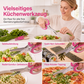 ✂️🌿 5-lagige Profi-Kräuterschere aus Edelstahl – Schnelles Schneiden von Koriander & Frühlingszwiebeln in Sekunden