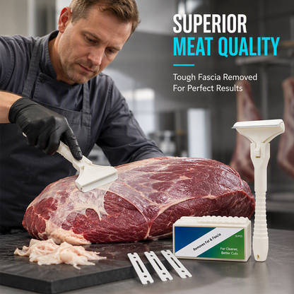 🥩🔥 50 % RABATT! Fleischschaber aus Edelstahl – Praktisches Werkzeug zum Entfernen von Fett und Sehnen bei Rind- und Schweinefleisch 🔪✨