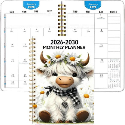 🐮 Fünf Jahre Planung auf einen Blick – von 2026 bis 2030. Dieser Monatsplaner mit Highland-Kuh-Design macht Organisation zum Vergnügen.