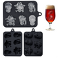 💀 3D-Totenkopf-Eiswürfelform aus Silikon mit Deckel – Lustige, langsam schmelzende Eisform für Whiskey, Cocktails und Halloween-Drinks