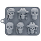 💀 3D-Totenkopf-Eiswürfelform aus Silikon mit Deckel – Lustige, langsam schmelzende Eisform für Whiskey, Cocktails und Halloween-Drinks