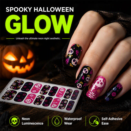 🎃💅 Flexible Halloween-Nagelfolien – Wasserfeste Gel-Maniküre für Party & Kostüme | Sofort-Effekt