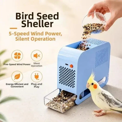 🐦 Elektrische Vogelfutter-Schälmaschine und Spreuabscheider