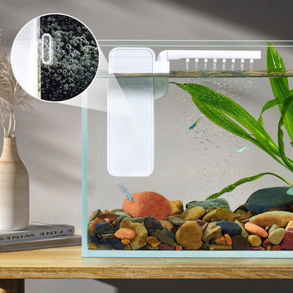 💧🐟 Kompakter Aquarienfilter mit Regen-Effekt – Für klares Wasser & Sauerstoffversorgung | Handgearbeitete Qualität