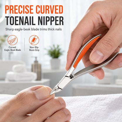 ✂️✨ Professionelle Zehennagelzange aus geschmiedetem Edelstahl – 25° Winkel gegen eingewachsene Nägel | Premium Qualität