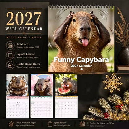 Lustiger Capybara-Wandkalender 2027 🗓️