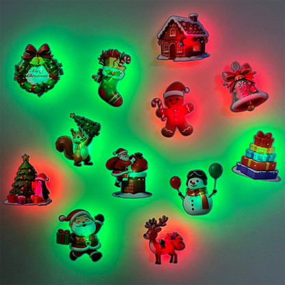 🎅Weihnachtsverkauf 50% Rabatt✨LED-Weihnachts-Wandaufkleber mit Beleuchtung
