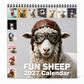 Lustiger Schaf-12-Monats-Kalender