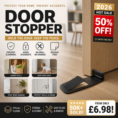 🚪 Bodentürstopper – Fußbetätigung & kein Bohren erforderlich